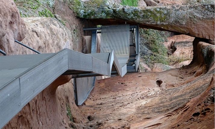 Mejora en los accesos y la seguridad del itinerario en el acueducto de Tiermes