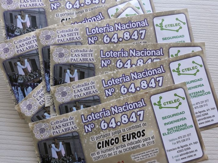 El pago de la lotería premiada de la Cofradía de las Siete Palabras, a partir del 10 de enero
