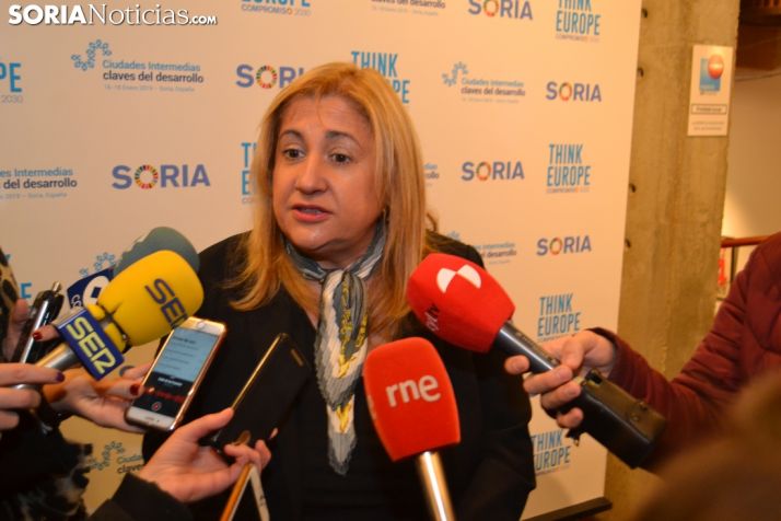 Yolanda de Gregorio a su llegada al Think Europe. SN