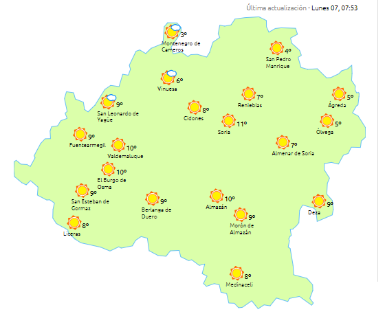 Sol y máximas agradables para despedir la Navidad