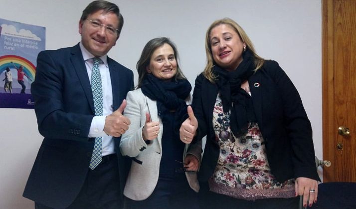 Martínez, con Hernández y De Gregorio. 