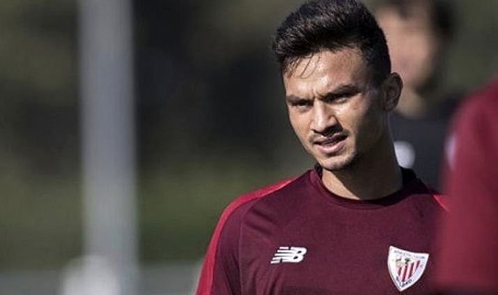 El jugador en un entramiento con el Athletic Club. /ACB