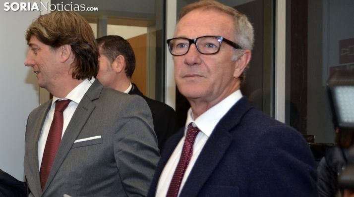 José Guirao, junto al alcalde de Soria, en la inauguración de los cines mercado. /SN