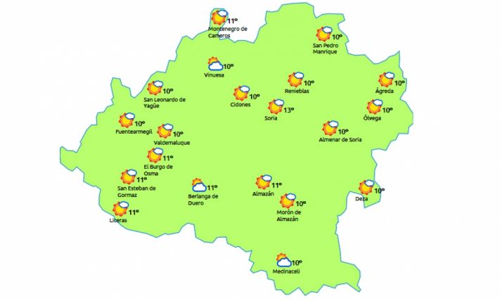 Previsión a las 15:00 horas. /eltiempo.es