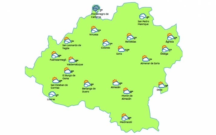 Previsión a las 15:00 horas. /eltiempo.es