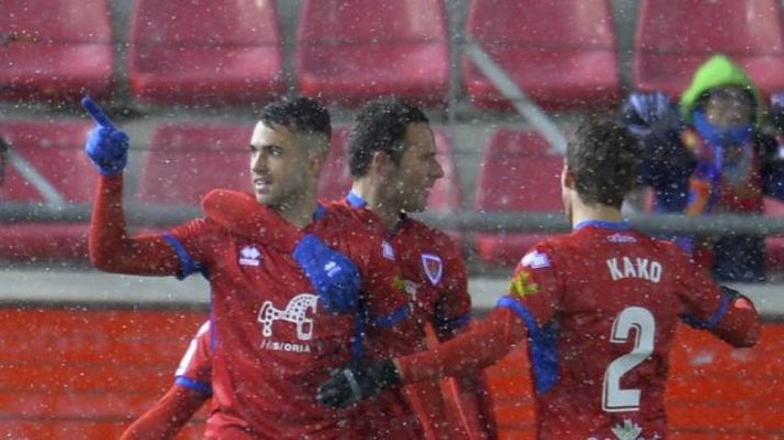 Oyarzun celebra su golazo (2-0). LaLiga