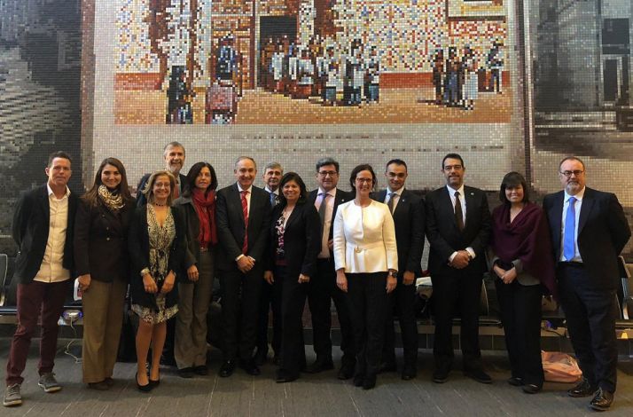 La delegación castellano-leonesa en Texas. 