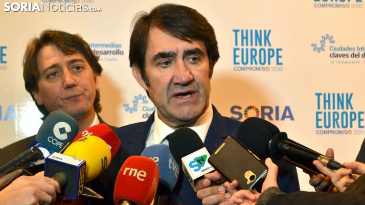 Juan Carlos Suárez-Quiñones, en su intervención ante la prensa este miércoles en el Think Europe. /SN
