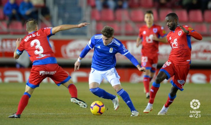 Una de las jugadas del partido. LFP
