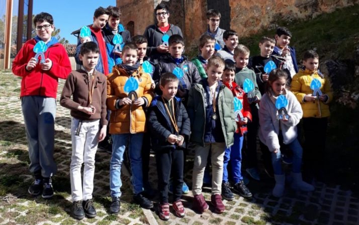 Participantes del Torneo de ajedrez en Los Rábanos. 