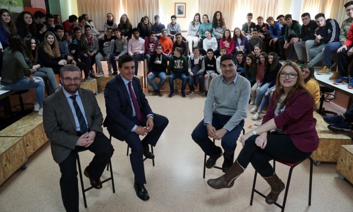 Javier Gracia (izda.), Carlos Martínez, Óscar Abellón y Cristina Usón. 