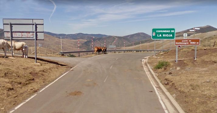 La calzada a su paso con el límite con La Rioja. /GM