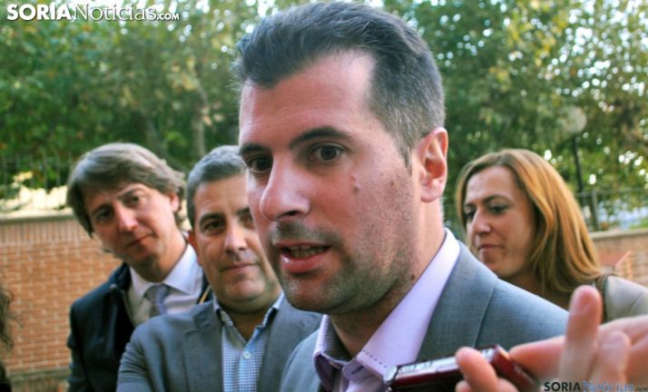 Luis Tudanca, en una visita a la capital soriana. /SN