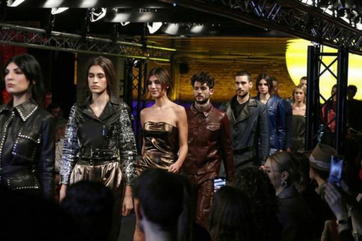 Una imagen de la pasarela con modelos de la olvegueña. 