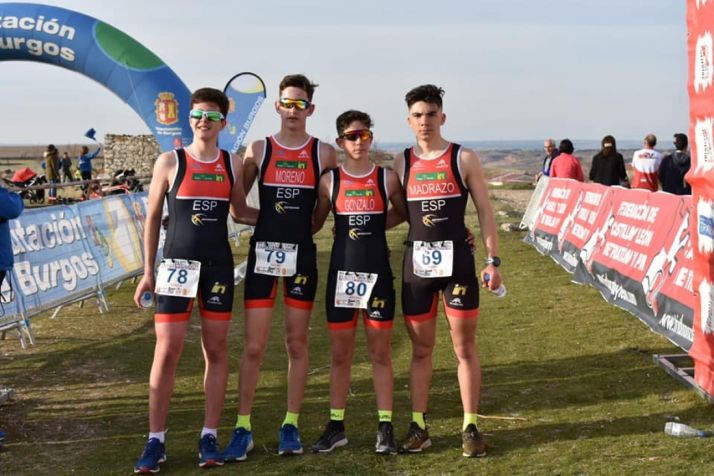 Presencia soriana en Fuentemolinos, durante el duatlón cross Infantil y Cadete. Triatlón Soriano 