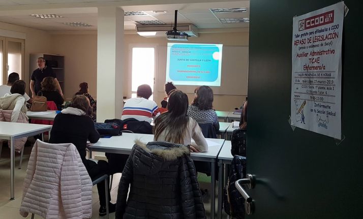 Uno de los talleres celebrado en la sede del sindicato en Soria. /CCOO
