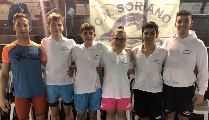 Los nadadores sorianos este fin de semana en Valladolid. /CNS