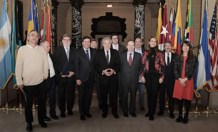 Miembros Consejo DS con Secretario General OEA, Luis Almagro (ctro). /CECALE/)