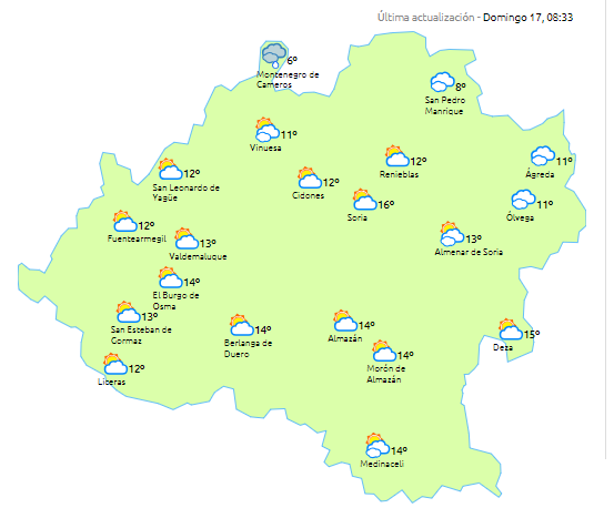Aumento de la nubosidad y bajada de las temperaturas