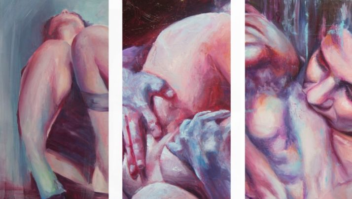 Eva Carballares llena El Kiosko de óleos de gran formato y mucho color