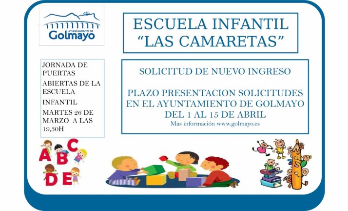 La escuela infantil de Las Camaretas abre el 1 las suscricpiones para el próximo curso