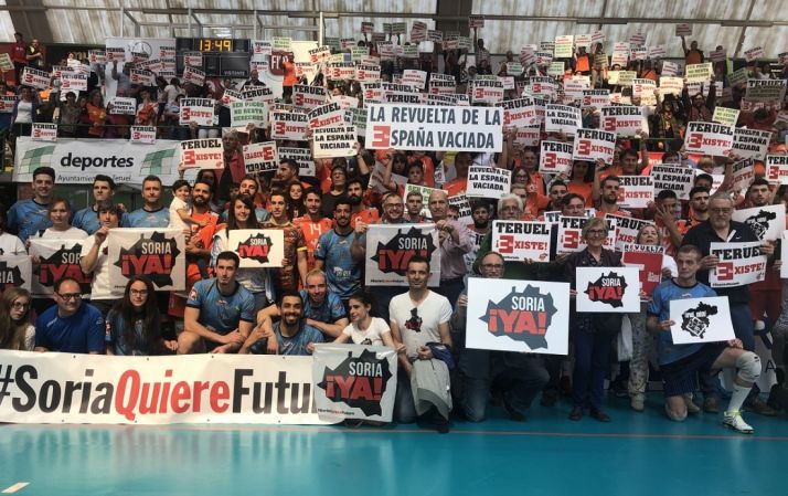 Los equipos de Soria y Teruel de voleibol dan el primer paso del 31M