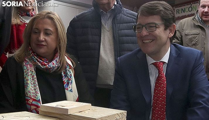 De Gregorio y Mañueco en una visita a Asovica en noviembre pasado. /SN