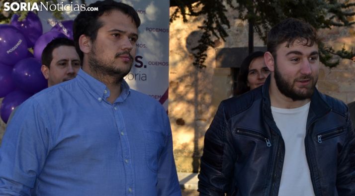 Maestu (izda.) y García este jueves en el parque de Santa Clara. /SN