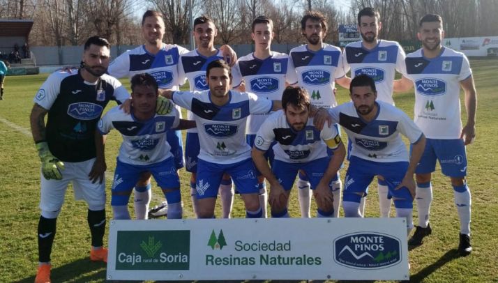 El cuadro titular de la SD Almazán este sábado. 