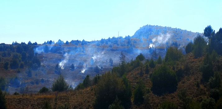 Una imagen del incendio de ayer miércoles. /GC