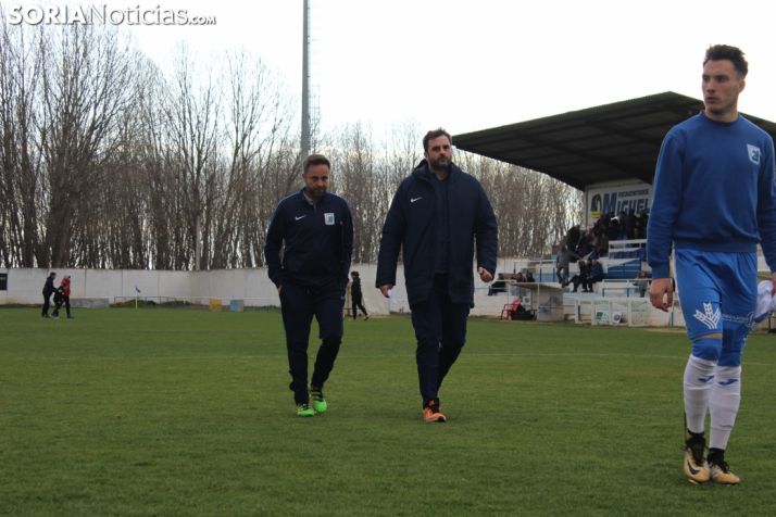 Imagen realizada tras los primeros 45 minutos del Almazán-Beroil Bupolsa en La Arboleda. SN