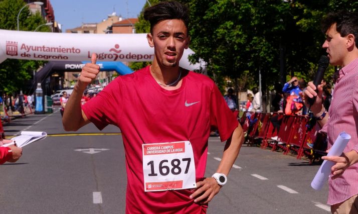 El atleta afincado en Soria Ossama Ifraj Akkaoui gana la 10k de la Carrera Campus 2019 en Universidad de La Rioja