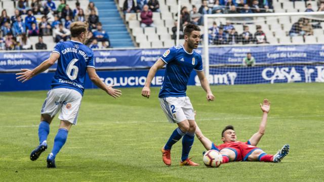 El Numancia, muy gris arriba, cae por la mínima en el Carlos Tartiere. LFP
