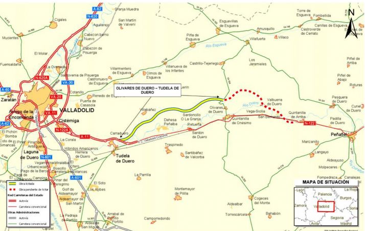 Mapa del plano de las obras.