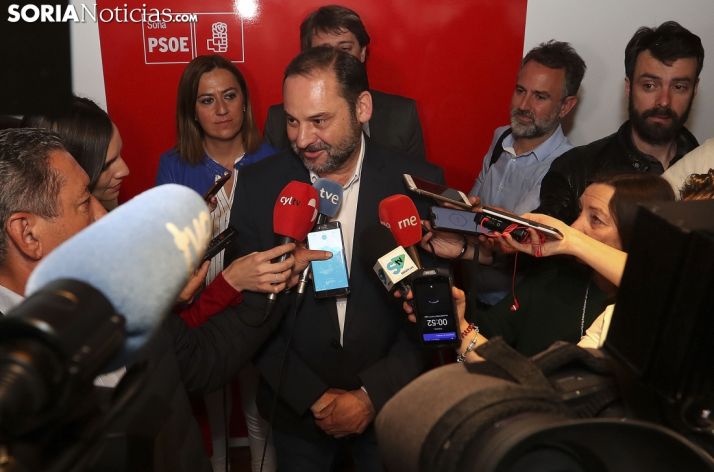 Una imagen del ministro en su visita a Soria esta tarde. /SN