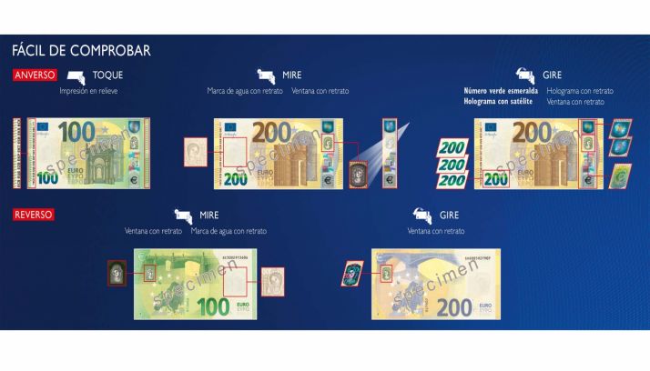 Entran en curso los nuevos billetes de 100 y de 200 euros