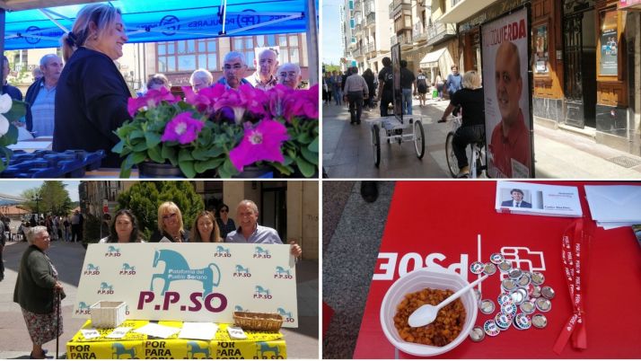 Crónica de un jueves de campaña en Soria: De las flores populares a las migas socialistas