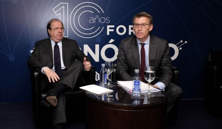 Herrera y Feijóo este lunes en Valladolid. /Jta.