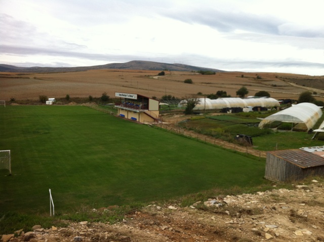 Estadio de la Sampedrana, el cual acoge la final de la Copa Diputación 2019.