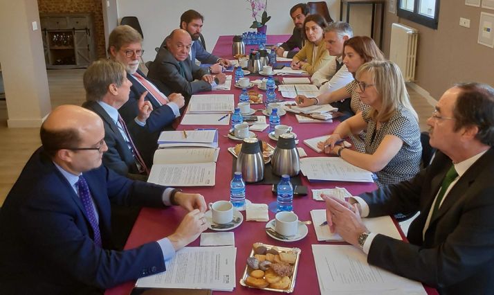 Imagen del encuentro de las patronales del norte en FOES este miércoles. 