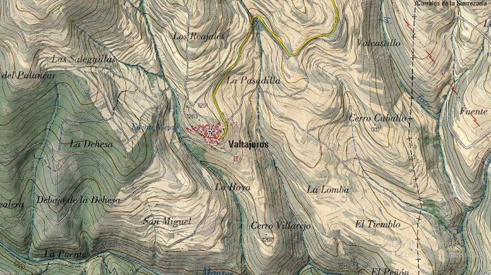 Mapa topográfico del término de Valtajeros. 