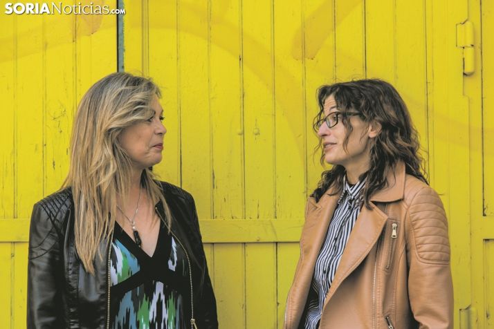 Ana Bárcena García (izquierda) y Noemí Moreno Peña, alcaldesas de Muriel Viejo y de Fuentelmonge. Carmen de Vicente