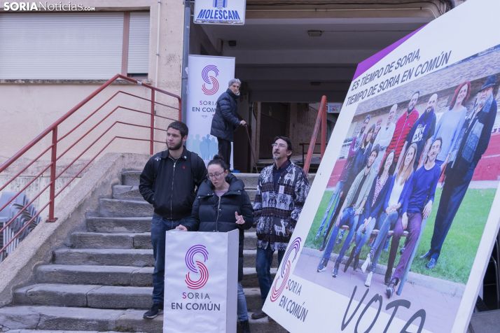 Soria en Común en Diego Acebes. /Jasmín Malvesado