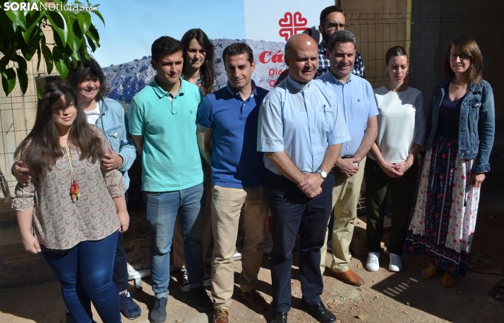 El equipo de Cáritas tras la presentación de la Memoria 2018. /SN