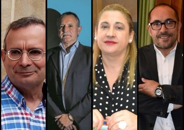 Jesús de Lózar, José Antonio de Miguel, Yolanda de Gregorio y Luis Rey.