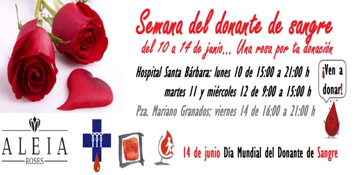 Una rosa por cada donación de sangre