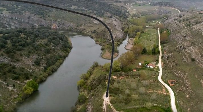 Trazado por donde pasará el emisor de aguas residuales.