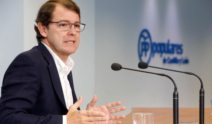 Alfonso Fernández Mañueco este lunes. 