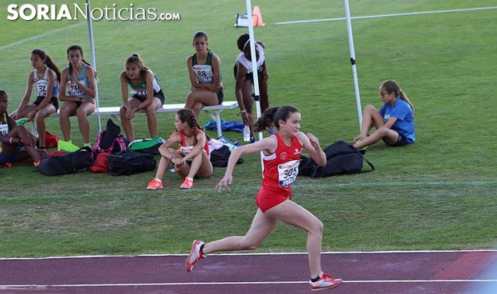La joven atleta soriana en pleno esfuerzo. /SN