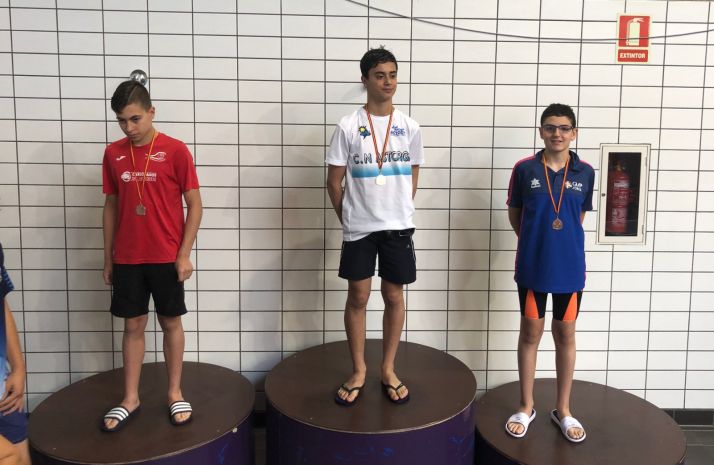 Evelin Jiménez y Rubén Izquierdo brillan en el regional alevín de natación